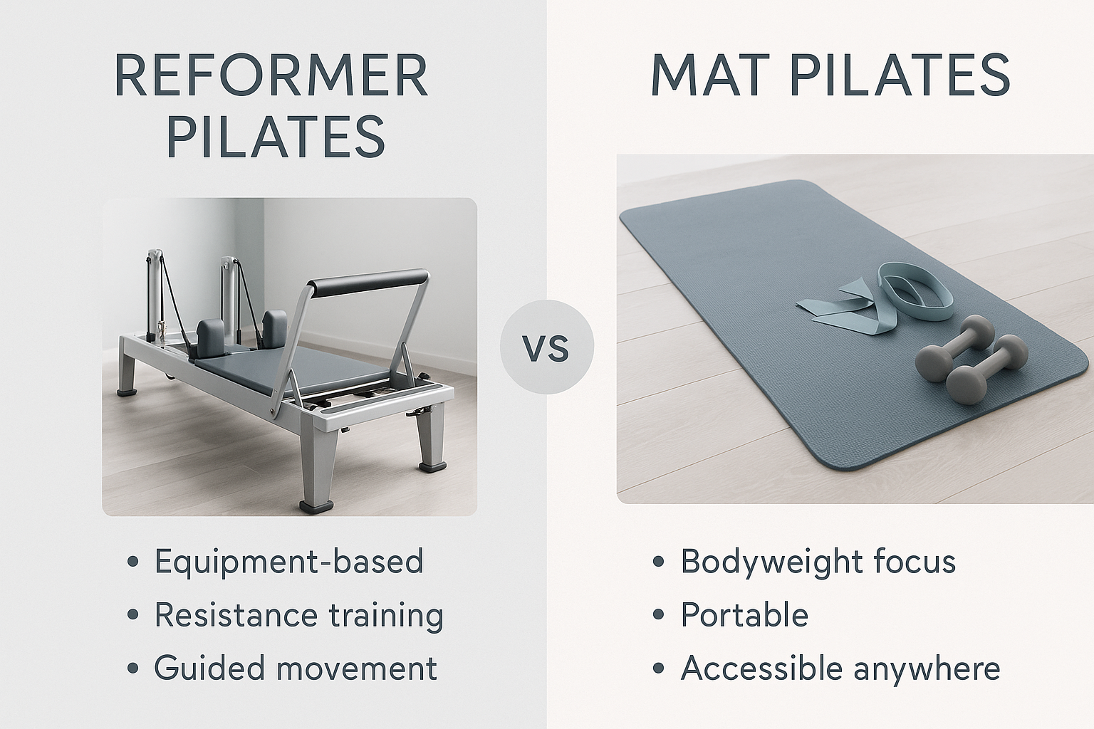 Reformer Pilates vs Mat Pilates: Which Is Right for You?